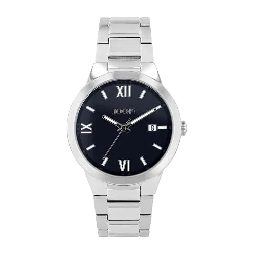 Joop! Armbanduhr Herren Quarzuhr Analog - Edelstahl, Blau, 5 bar Wasserdicht - Elegante Armbanduhr für Herren von JOOP! mit robustem Edelstahlarmband, wasserdicht bis 5 bar - ideal für stilbewusste Männer, die sich auch beim Schwimmen und Duschen keine Sorgen um ihre Uhr machen wollen.
