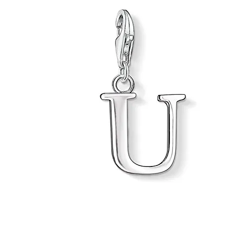 Thomas Sabo Damen Charm-Anhänger Buchstabe U in silber von THOMAS SABO