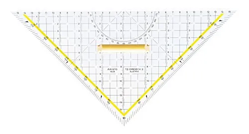 Aristo-TZ-Dreieck mit Holzgriff, 1648 - Schulbedarf: Lineale, präzise Maßangaben und ergonomischer Holzgriff für komfortables Arbeiten.