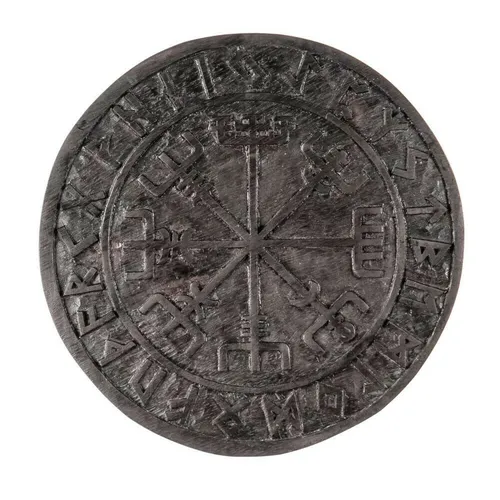 Wandschmuck Wandbild VEGVESIR Wikinger Kompass von HOPLO