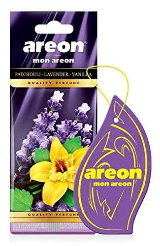 AREON Mon Auto Lufterfrischer Patchouli Lavendel Vanille Duft Autoduft Blume Anhänger Hängend Aufhängen Spiegel (Patchouli Lavender Vanilla x 1)