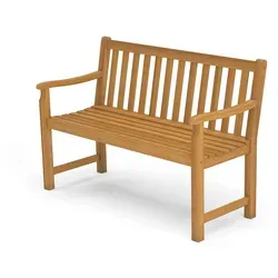 BEST Stockholm Bank Akazie 120 cm - Gartenbank aus Akazie mit robusten Armlehnen und Rückenlehne für optimalen Komfort. Ideal für Garten und Terrasse – stilvoll und einladend.