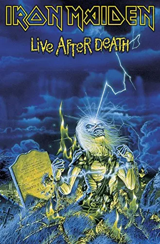 Live After Death Textil Poster [Zubehör] Iron Maiden in blau von Iron Maiden