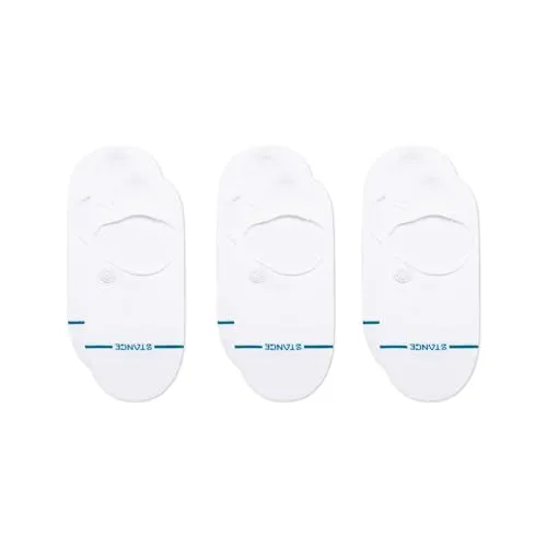 Stance Icon No Show Socken 3er-Pack, Weiß, Größe L in weiß von Stance