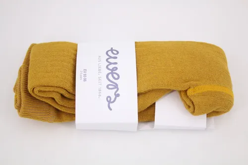 Ewers Strumpfhose Rippe 901035, 0605 honig, Größe 92-98 in gelb von Ewers