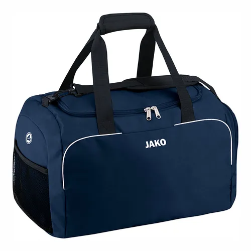 JAKO Sporttasche Herren Classico - Vielseitige Gym Bag mit 2-Wege-Reißverschluss - Klassische Sporttaschen: Die geräumige JAKO Sporttasche Classico bietet ein wasserdichtes Nassfach und einen praktischen 2-Wege-Reißverschluss für einfaches Packen.