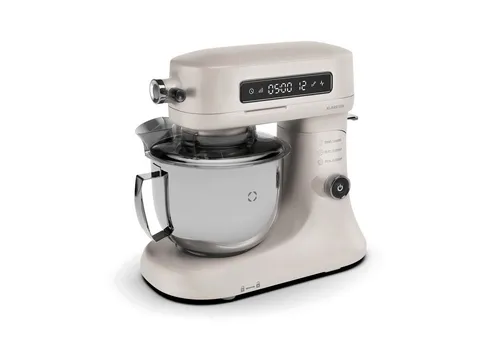 Klarstein Chiara Küchenmaschine mit Kochfunktion - Küchenmaschine mit 1600 W Leistung, 5 l Edelstahlschüssel und vielseitigem Patisserieset für müheloses Kneten und Rühren. Ideal für kreative Kochabenteuer!
