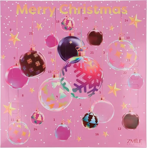 ZMILE COSMETICS Kosmetik-Adventskalender 3D Christmas Balls (24-tlg) - Vegane Beauty-Überraschungen - Kosmetik-Adventskalender mit 24 veganen Produkten, ideal für kreative Looks und perfekte Geschenke. Die praktische Reisegröße macht ihn zum perfekten Begleiter für unterwegs.