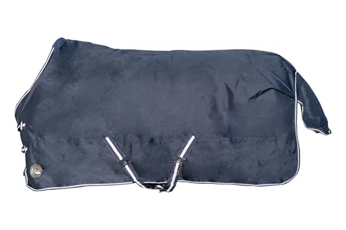 HKM Regendecke Economic 0g - Dunkelblau 105 cm - Regen- und Wetterschutz für Pferde, mit warmem Polarfleece-Futter für zusätzlichen Komfort und ideale Passform.