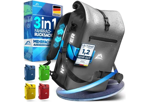 NEXTCOVER NEU 3in1 Fahrradtasche Aquashield in schwarz von Nextcover