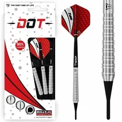 BULL'S Dot D3 90% Tungsten Softdart - 18g - Darts | Hochwertiger 90% Tungsten Dart mit durchgehendem B-Grip, ideal für präzise Würfe und individuelle Wurftechniken.