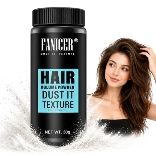 30g Volumen Puder Haare, Texture Powder, Haarpuder Männer, Styling powder für Dünnes und Feines Haar, Fluffy Hair Powder mit Mattem Effekt, Griffigeres Haar für Herren- und Damenhaar, Schwarz