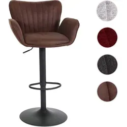 Barhocker HWC-M67, Drehstuhl mit Armlehne und Fußablage - Barmöbel mit 360° Drehfunktion, stufenlos höhenverstellbar und FSC-zertifiziert. Genießen Sie höchsten Komfort dank bequemer Polsterung und Fußablage – ideal für lange Abende!