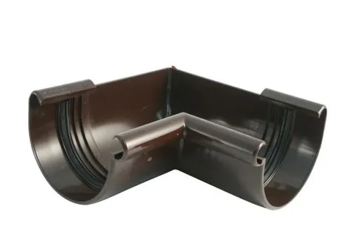 Marley Rinnenwinkel NW 100 mm, Innenecke, 90°, halbrund, braun  Rinnenwinkel
