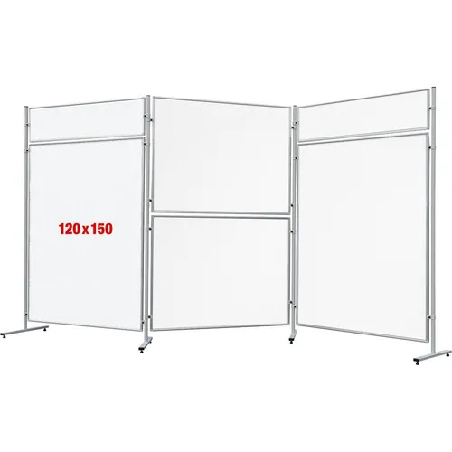 FRANKEN Trennwand ECO, doppelseitig, weiß 120 x 150 cm - Diverse M – Schaffen Sie flexible Ruhezonen mit der beschreibbaren und magnetischen FRANKEN Trennwand ECO. Ideal für kreative Ideen und Notizen, passt sich perfekt Ihrer Einrichtung an.