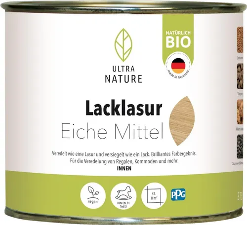 Ultra Nature Lacklasur 375 ml eiche mittel