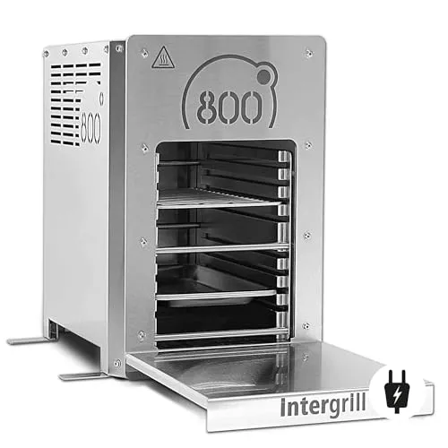intergrill 800° Elektrogrill - Hochleistungs Oberhitzegrill für perfekte Steaks - Grills: Erreichen Sie mit dem intergrill 800° eine Temperatur von bis zu 800° für perfekt gegarte Steaks. Der herausnehmbare Grillrosthalter mit 8 Höhen sorgt für maximale Flexibilität beim Grillen.