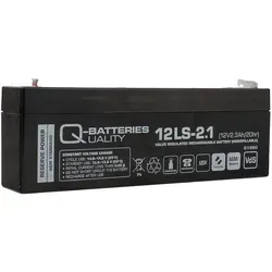 Q-Batteries 12LS-2.1 | 12V 2,1Ah Blei-Vlies Akku / AGM VRLA VRLA mit VdS