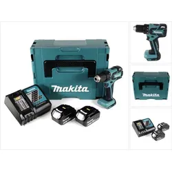 Makita DDF 459 RMJ Akku Bohrschrauber 18V - Kraftvoll und mobil - Akkuschrauber mit 45Nm Drehmoment, inklusive 2x 4,0 Ah Akku und Ladegerät im praktischen Makpac. Ideal für anspruchsvolle DIY-Projekte.