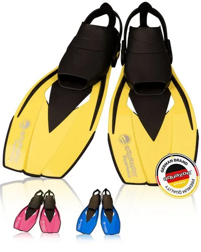 AQUAZON Flossen Experience - Verstellbare Schnorchelflossen für die ganze Familie - Flossen für Kinder und Erwachsene, mit innovativem EASY LOCK System für optimalen Halt und Komfort beim Schnorcheln und Schwimmen. Robuste AQUAFLEX-Materialien sorgen für besten Vortrieb.