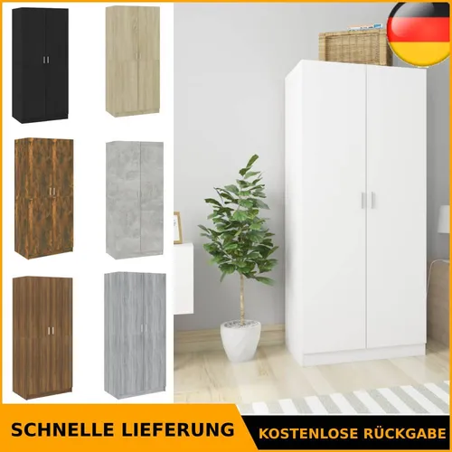 vidaXL Kleiderschrank Weiß 80x52x180 cm