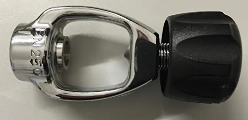 HTD Bügeladapter zum Anschluss von DIN Atemregler an INT Ventilen