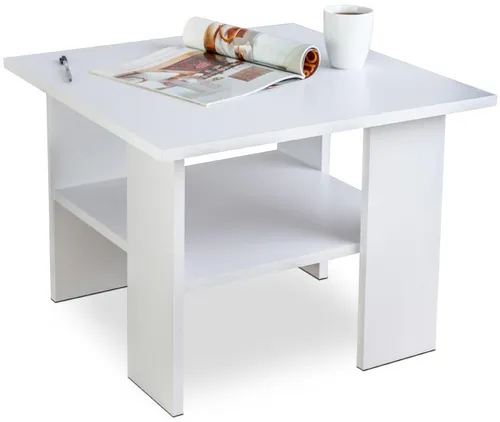 Meble Pitus Couchtisch ST1 60x60 cm quadratisch – Weiß
