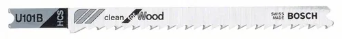 Bosch Stichsägeblatt U 101 B Clean for Wood, 3er-Pack