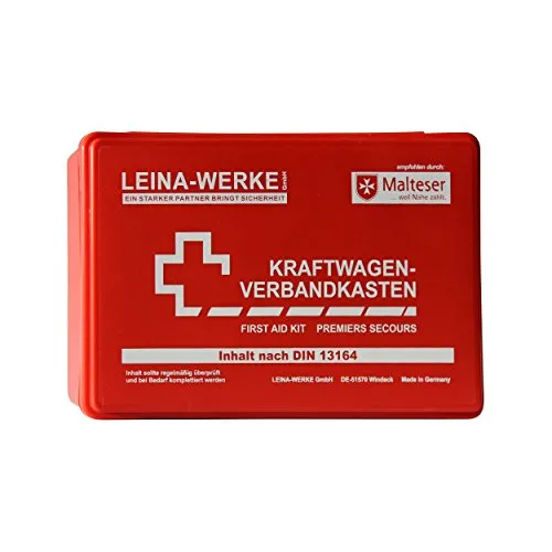 Leina-Werke 10000 KFZ-Verbandkasten Standard, Rot/Weiß