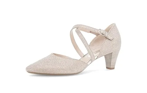 Gabor Fashion Spangenpumps 01.363.64 Rosa - Damen-Pumps mit elegantem Rauleder-Obermaterial, ideal für besondere Anlässe. Der 5 cm hohe Trichterabsatz sorgt für einen stilvollen Auftritt.