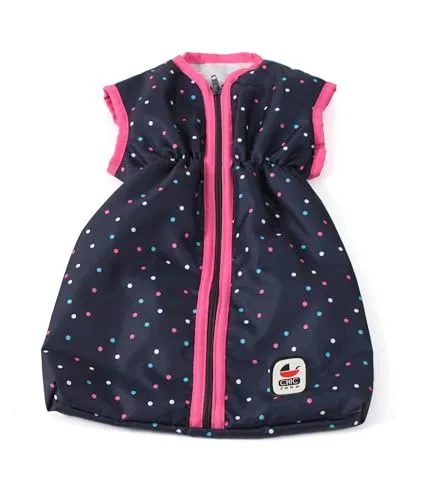 Bayer Chic 2000 - Puppenschlafsack für Baby-Puppen bis 55 cm, Schlafsack für Puppen, Puppenkleidung, Puppenzubehör, Konfetti, pink, 792-84