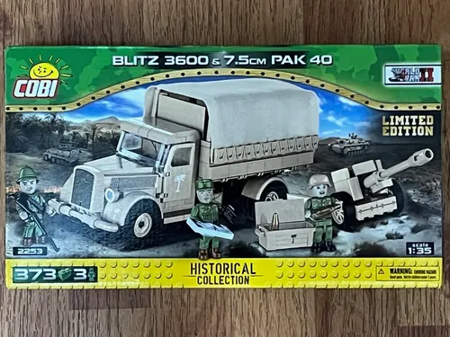 Cobi 2253 DAK LKW Opel Blitz 3600 + PAK 40 WWII 373 Teile/3 Figuren OVP+RAR+LIM!