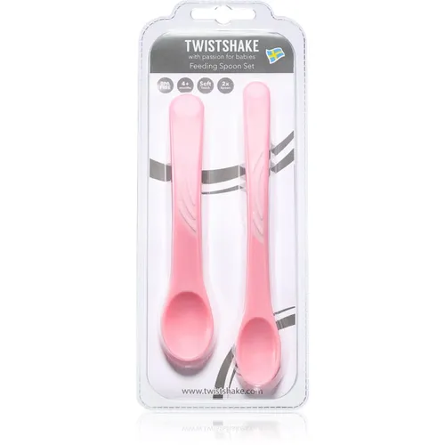 Twistshake Feeding Spoon Set Löffelchen 4+m Pastel Pink 2 St.