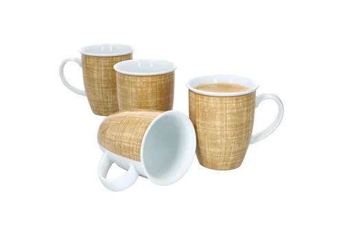 Ritzenhoff & Breker Becher 4er Set Kaffeebecher Gelb Brazil 320ml Ritzenhoff & Breker - 409321, Porzellan