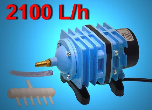 Teich Aquarium Zubehör 🍀 LUFTKOMPRESSOR 2100L/h 🍀 Sauerstoffpumpe Belüfter