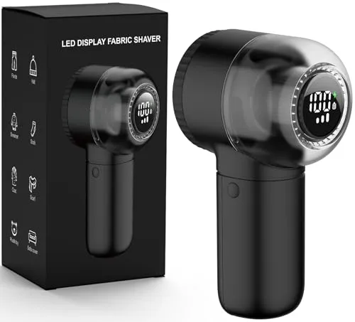 Fusselrasierer Elektrisch tragbarer Pullover-Entfilzer mit 3 Geschwindigkeiten 6 Blattklingen digitaler LED-Anzeige zum Entfernen von Pilling für Kleidung FB03