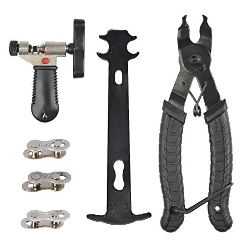 in 1 Fahrradreparaturwerkzeug,Kettennieter Fahrrad,Fahrradketten Werkzeug,kettenzange Fahrradkette und Kettenschloss Zange,Ketten Werkzeug+Ketten Fahrrad Reparatur Werkzeug Set 9