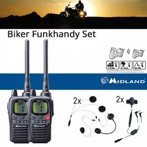 MOTORRAD FUNK GERÄT BIKERSET G9 Pro 2xG9Pro - Funkgeräte für Motorradkommunikation mit CTCSS-Funktion und 2 Jahren Herstellergarantie, ideal für sicheres Fahren in der Gruppe.