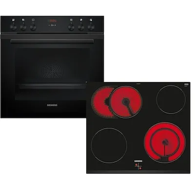 EQ212KAAB Herdset mit 5 Heizarten - Sets mit Versenkknebel und LED-Display für präzise Temperaturkontrolle und vielseitige Kochmöglichkeiten.