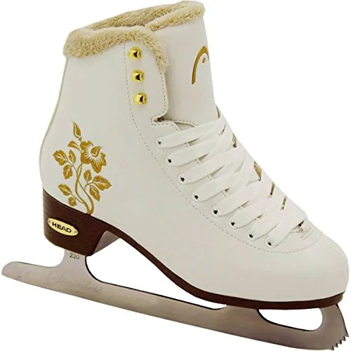 Head Damen Schlittschuh Figure Opal, Weiß, 41 - Eislauf-Schlittschuhe mit wasserabweisendem Leder und warmem Fellfutter, ideal für Komfort und Style auf dem Eis.