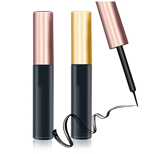 Stück Magnetischer Eyeliner für Wimpern, Falscher Wimpern Magnetischer Wimpernkleber Schnell Trocknender Präzisions, Schwarzer Wasserfester 2