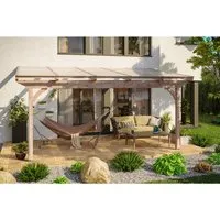 Terrassenüberdachung SKAN HOLZ Ravenna 541x250 cm - Hochwertige Terrassenüberdachung aus naturbelassenem Holz, ideal für den Schutz vor Witterungseinflüssen und zur Verlängerung der Gartensaison.