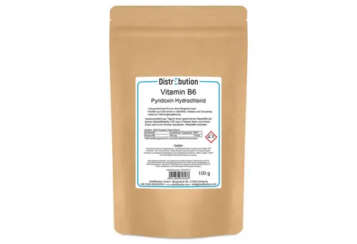DistrEbution Vitamin B6 - Pyridoxin Hydrochlorid Pulver, 100 g