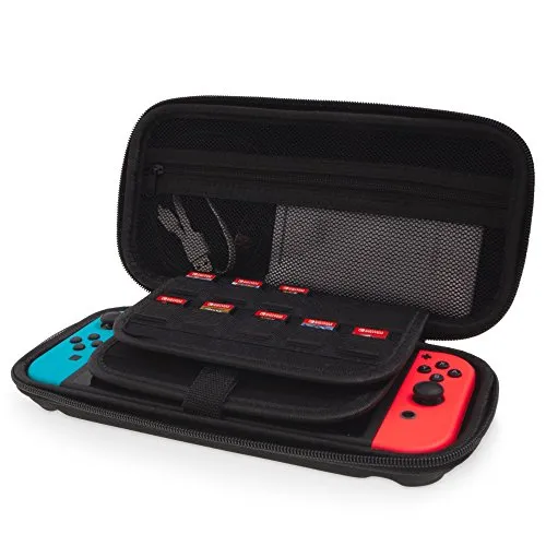 Geräumige und strapazierfähige Zubehör-Tasche für Nintendo Switch, Großer Stauraum für Zubehör Wie Powerbank und Ladekabel, Platz für 20 Spielmodule und mit rutschsicherem Tragegriff