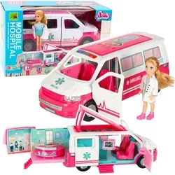 Mobiles Krankenhaus Spielset – 2-in-1 Krankenwagen mit Arztpuppe