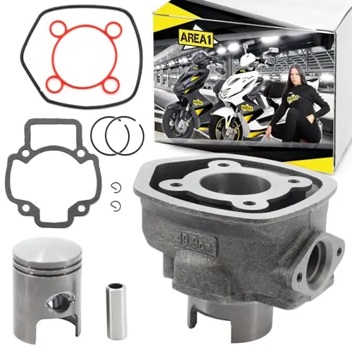 Area1 Motorhalterung Ersatz Zylinder 50ccm 2T LC 5-Eckig - Ersatz Zylinder für Piaggio Motoren, hochwertige Erstausrüsterqualität mit optimaler Haltbarkeit und Leistung, inklusive Dichtungssatz und Montagematerial, ideal für 5-eckige Modelle.