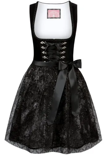 Wiesnwuid Loredana Damen Mini Dirndl, Schwarz, 40 in schwarz von Stockerpoint