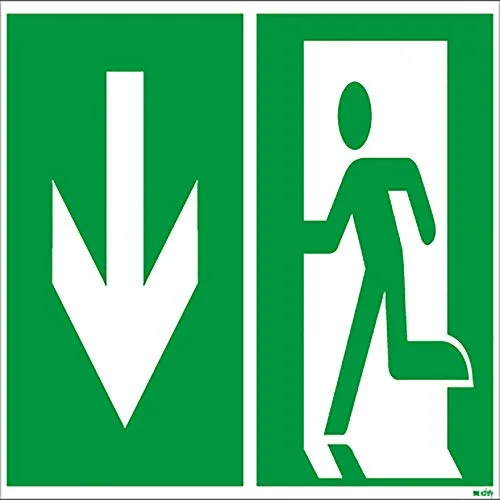 Hinweisschild Notausgang 30x15cm Hart-PVC