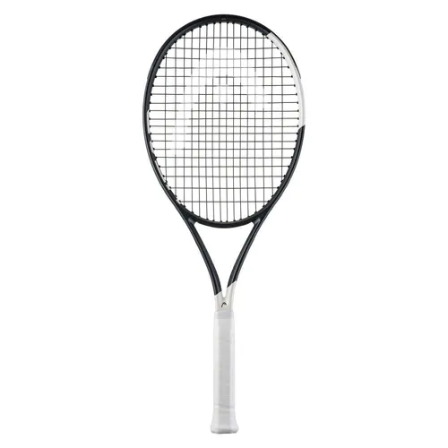 HEAD Tennisschläger Speed MP 2026 - Unbesaitet, 300g, Schwarz/Weiß - Erleben Sie die perfekte Mischung aus Kraft und Kontrolle mit dem HEAD Speed MP 2026 Tennisschläger. Ideal für fortgeschrittene Spieler, bietet er innovative Technologie für ein ausgezeichnetes Ballgefühl und präzise Schläge.