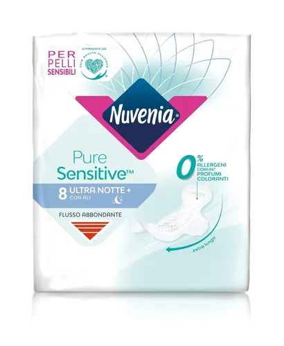 Nuvenia Pure Sensitive Nacht 8 Stück Sanfte Oberfläche